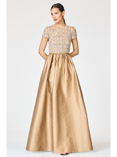 SACHIN & BABI EMBELLISHED LONDA GOWN - CAFE