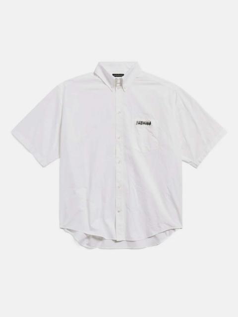 BALENCIAGA 857810-TRM28-9000 S/S Large Fit Shirt
