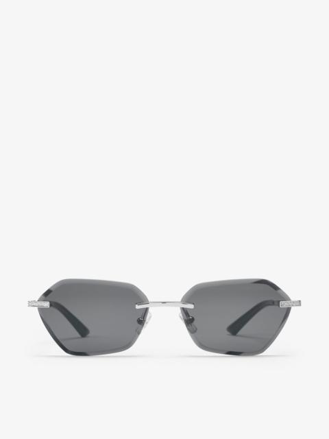 JIMMY CHOO Abby
Silver Geometric Sunglasses
