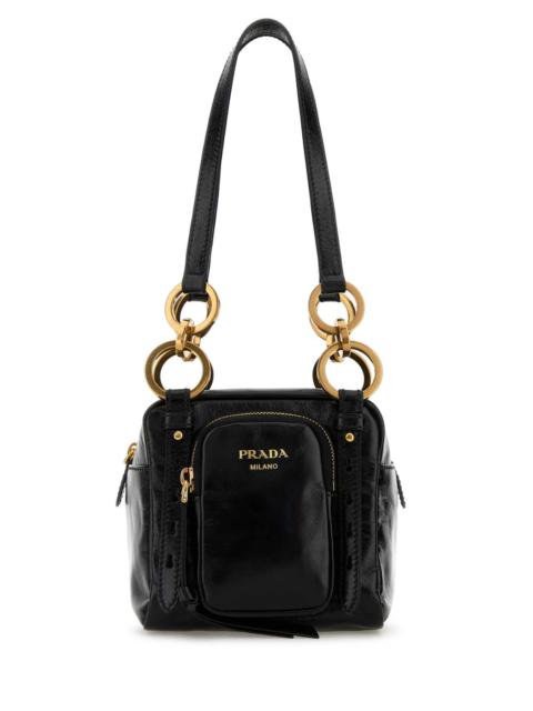 Prada Prada Women Black Mini Prada Dangle Handbag