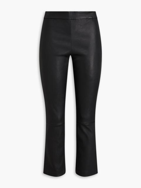 Theory Leather kick-flare pants