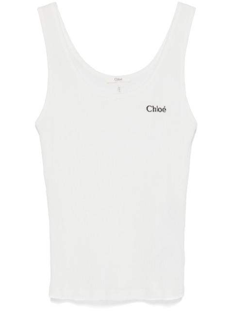 Chloé Chloé Women Logo Cotton Tank Top