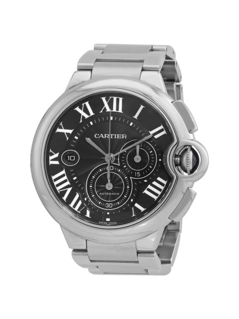 Pre-owned Cartier Ballon Bleu de Cartier Chronograph Automatic Black Dial Men's Watch W6920077