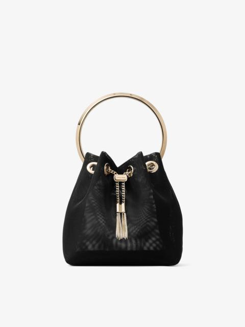 JIMMY CHOO Bon Bon
Black Mesh Bucket Bag
