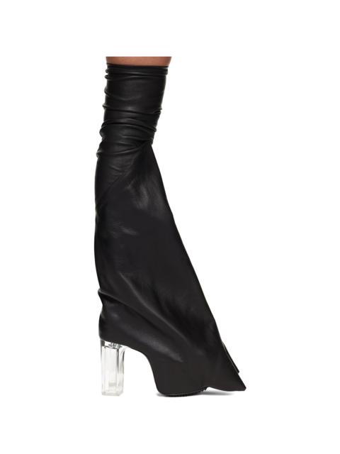 Rick Owens Black Temple Taco Kiss Tall Boots