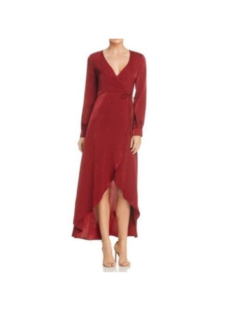 Other Designers Lost + Wander - NWT Lost‎ and Wander Napa Satin
Wrap Dress in Burgundy Sz Small $138