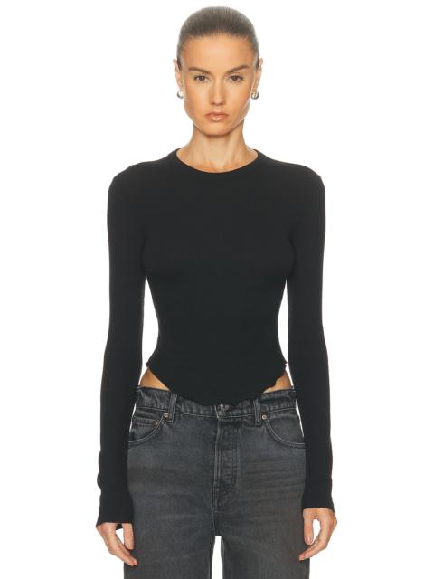 GRLFRND Scoop Hem Long Sleeve Tee