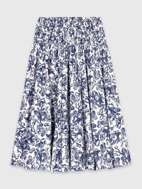 maje Fruit printed maxi skirt