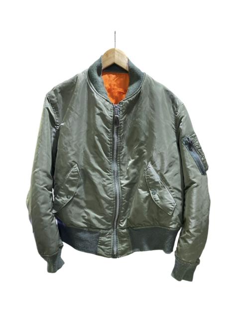 ALPHA INDUSTRIES Vintage 80s Alpha industries Ma-1 Bomber Jacket Olive Green