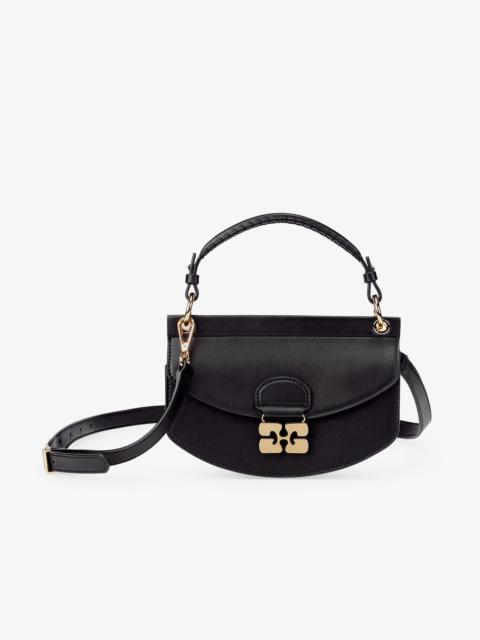 GANNI BLACK MINI TOP HANDLE APO-G BAG