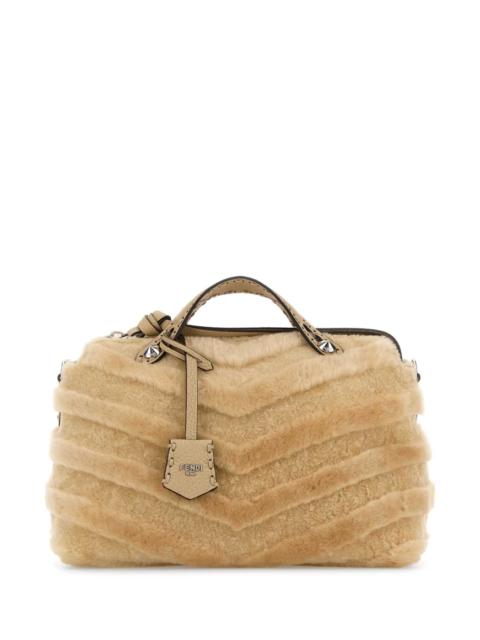 FENDI Fendi Women Beige Shearling Medium By The Way Handbag