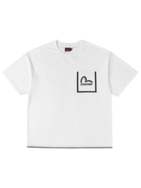 EVISU Elastic Hem Seagull Print Pocket T-shirt
