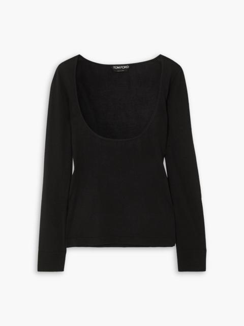 TOM FORD Cashmere and silk-blend top