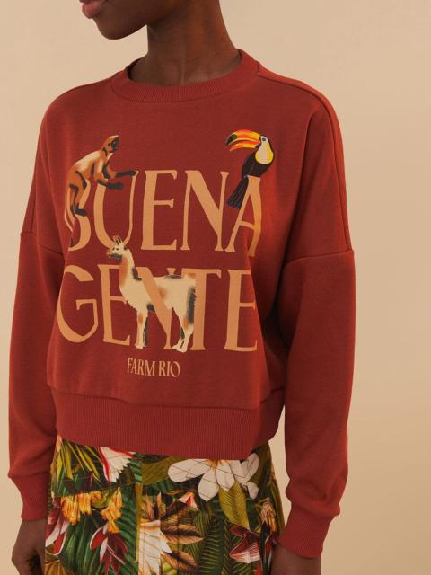 FARM RIO Brown Buena Gente Sweatshirt