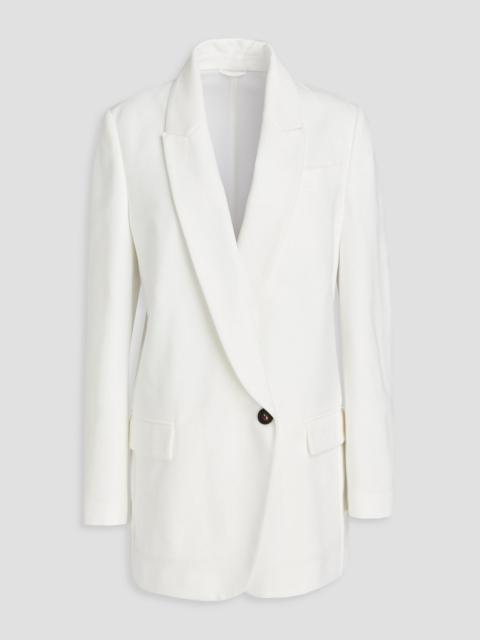 Brunello Cucinelli Bead-embellished cotton-blend jersey blazer