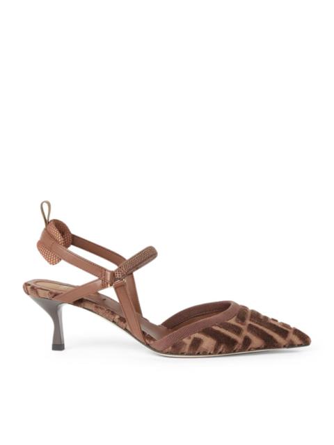 FENDI Fendi Women Slingback Colibri` Lite In Velvet Ff
