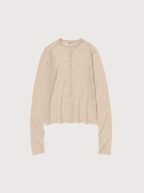 AURALEE SHEER CASHMERE KNIT CARDIGAN