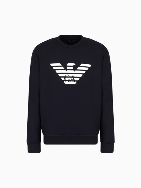 EMPORIO ARMANI Modal-blend sweatshirt with logo print