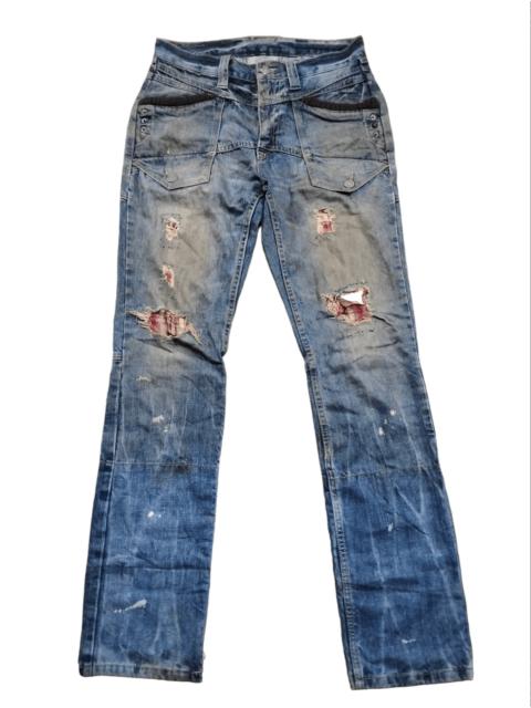 PPFM Flare PPFM Distressed Custom Pants Design Punk Style