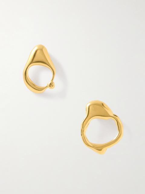 YSSO Droplet Mist Gold-plated Hoop Earrings