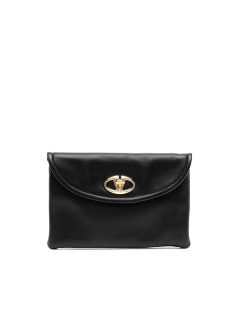 Vlogo Signature leather clutch