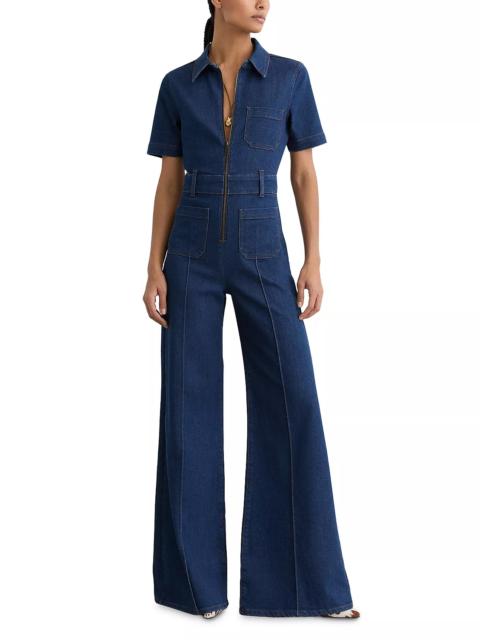 REISS Danie Denim Jumpsuit