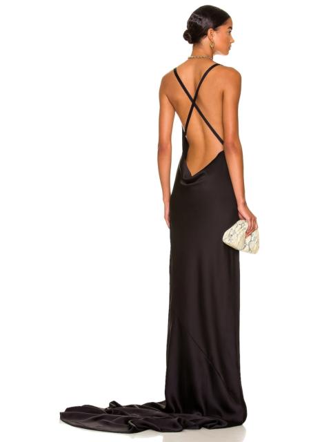 NORMA KAMALI Cross Back Bias Gown