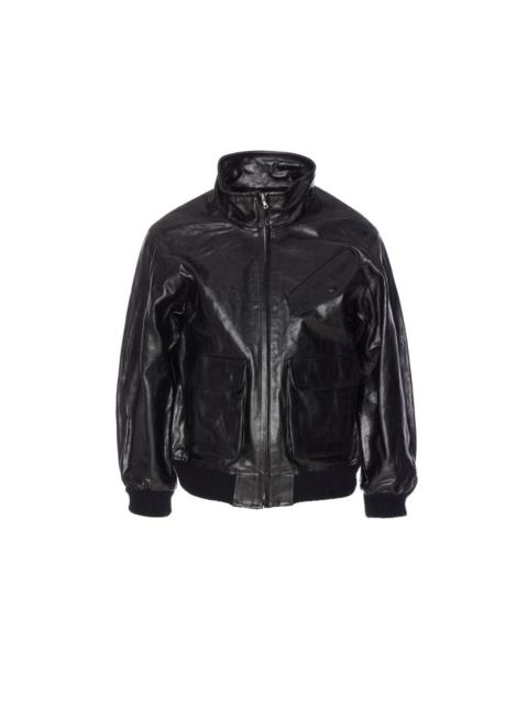 AURALEE Auralee Men Lamb Leather Zip Blouson