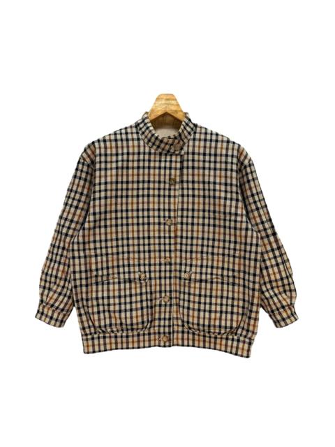 Other Designers Vintage 90's DAKS Wool Checked Reversible Jacket #A74-1796