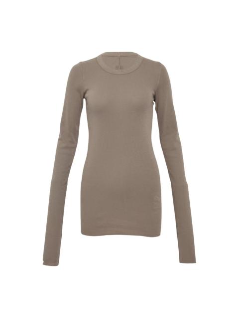 Rick Owens DRKSHDW Rib Long Sleeve T Medium Weight Cotton