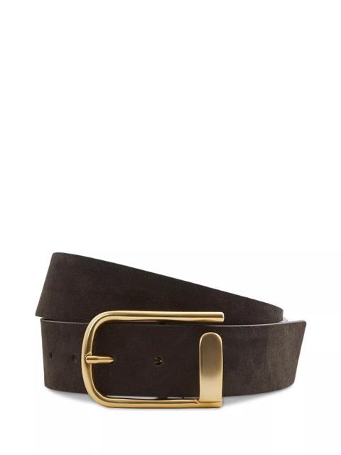 REISS Women's Iyla Half Keeper Buckle Suede Belt