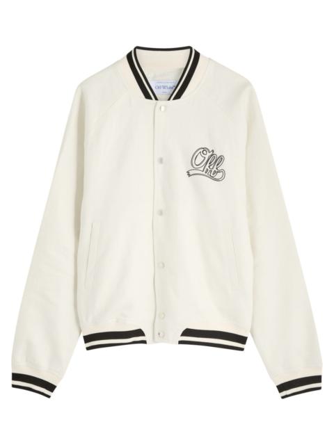 Off-white Souvenir Logo-embroidered Linen Varsity Jacket