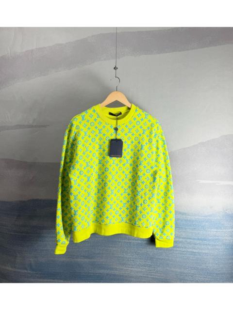 Louis Vuitton Louis Vuitton LV Fluorescent Yellow All-over Print Sweatshirt