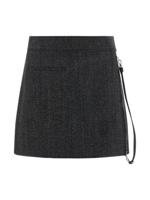 courrèges 'Zipped Caviar Mini' skirt