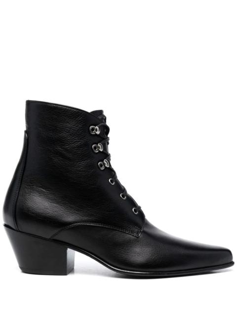 lace-up leather boots