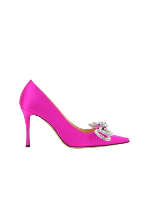 Mach & Mach Double Bow Satin Pumps Women