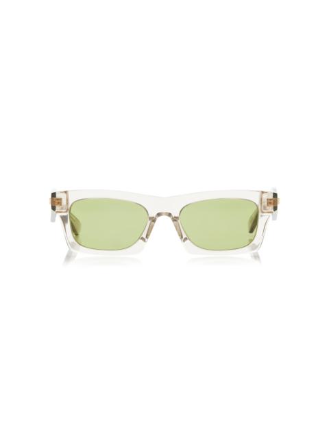 Bottega Veneta Square-Frame Acetate Sunglasses ivory