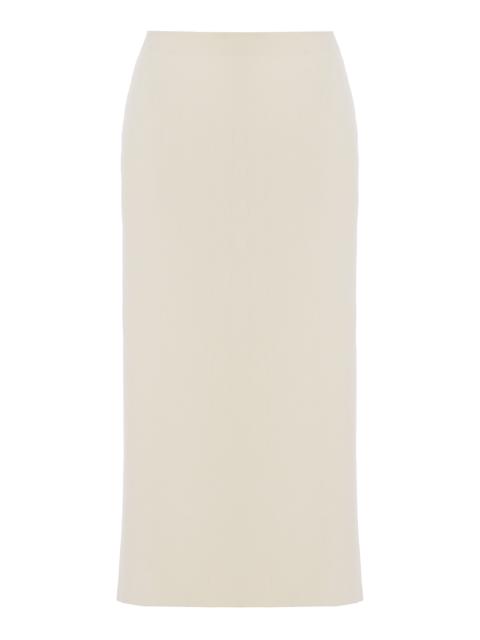 HIGH SPORT Petra Checked-Jacquard Cotton-Blend Midi Skirt ivory