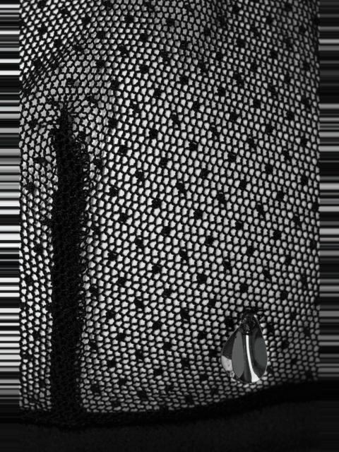 Victoria Beckham Sequin Detail Mesh Bra In Black