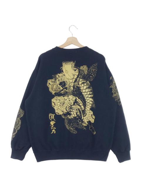 Other Designers Vintage - Sukajan Kamikiri Black Gold Sweatshirts