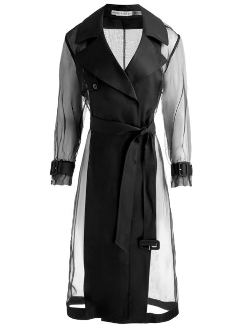 Alice + Olivia SILVIA SHEER MAXI TRENCH