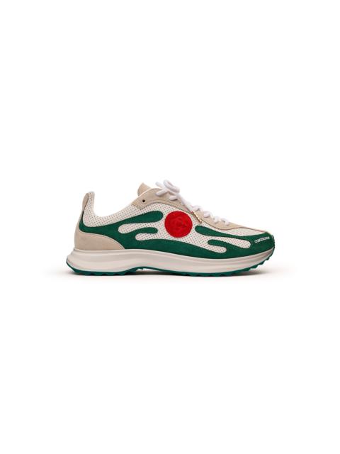 CASABLANCA Men's White & Green Stade Sneaker | Casablanca Paris