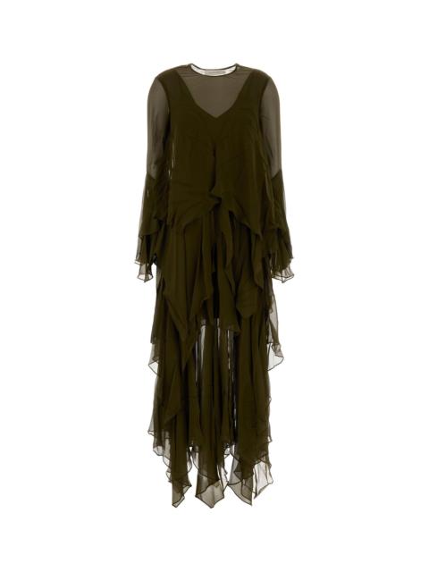 Zimmermann Army green crepe Memento dress
