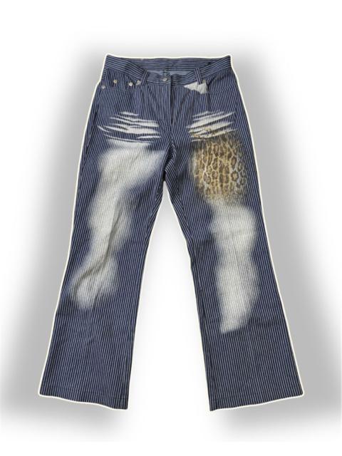 Other Designers Japanese Brand × KOJIMA GENES × Vintage - HICKORY DENIM KOJIMA JEANS ACID WASH LEOPARD PAINT