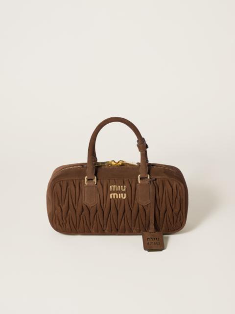 Miu Miu Arcadie matelassé suede bag