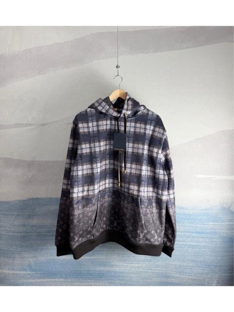 Louis Vuitton Louis Vuitton Brown Damier-Pattern Wool Hoodie