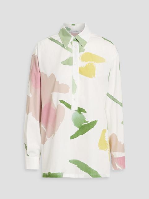 Max Mara Verace printed cotton-poplin shirt