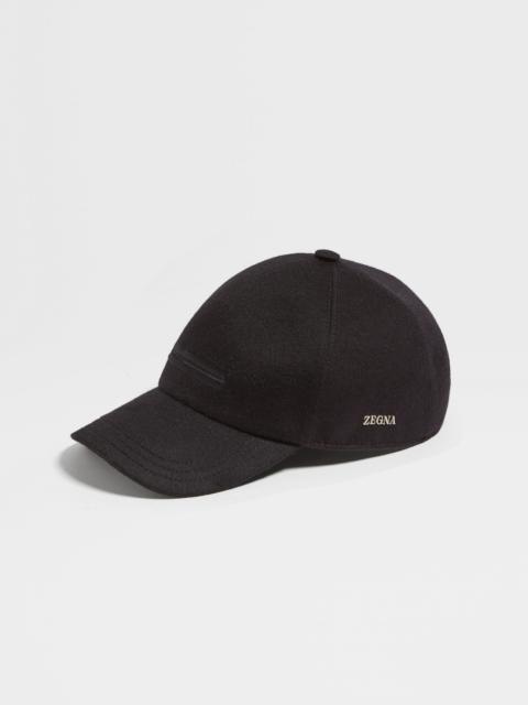 ZEGNA BLACK OASI CASHMERE BASEBALL CAP