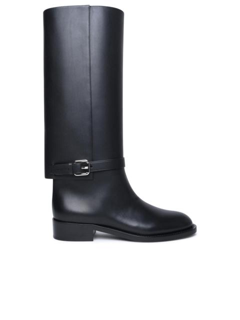 Burberry Black Leather Boots Woman
