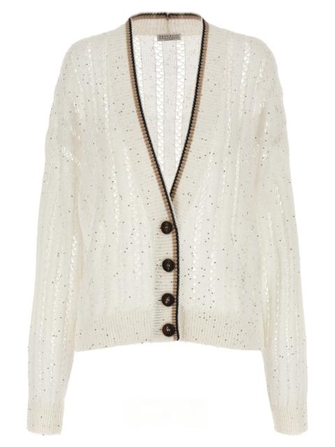 Brunello Cucinelli Women 'Dazzling Ribbed Net' Cardigan